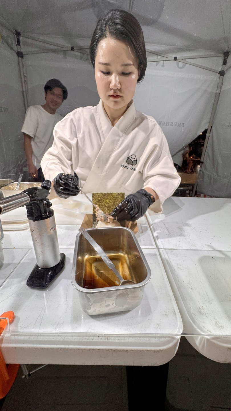 Authentic Japanese ingredients are used to create Oni Oni's onigiri.