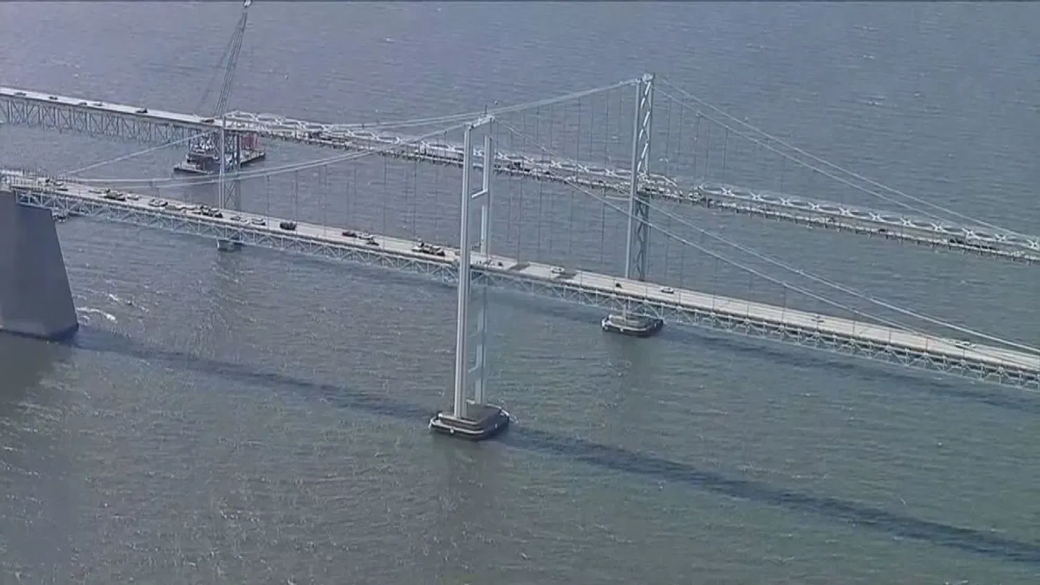 The Chesapeake Bay Bridge on July 10, 2024. (SkyTrak7)