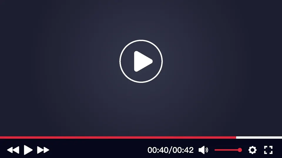 Video player template for website and mobile apps.mobile applications vector illustration