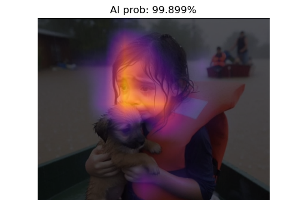 McAfee's deepfake detection technology showing 