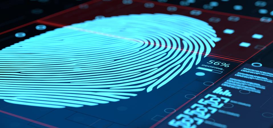3d illustration of fingerprint concept scanning interface. Digital forensics is different from other forensic disciplines.