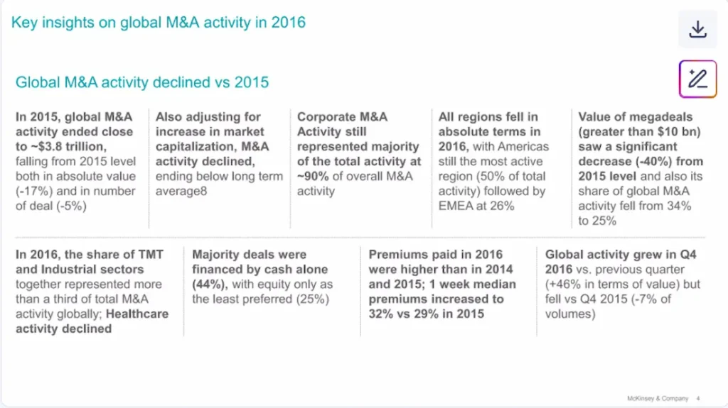 example of Keep It Simple, Silly (KISS) typography in Mckinsey style presentation