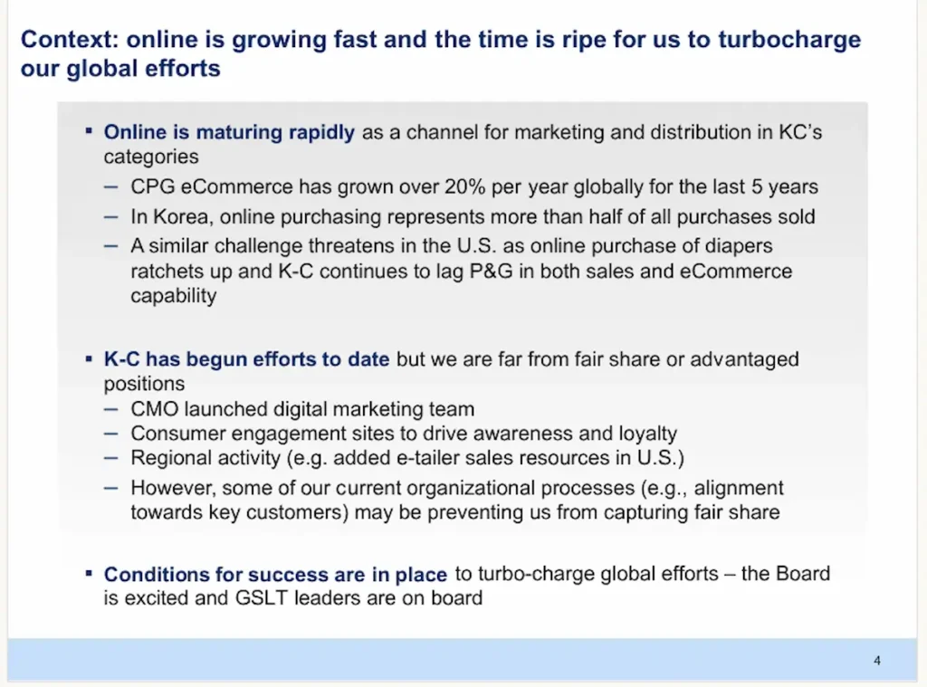 2011 McKinsey report for Kimberly-Clark screenshot