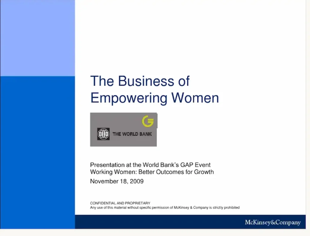 title slide essentials in a mckinsey presentation