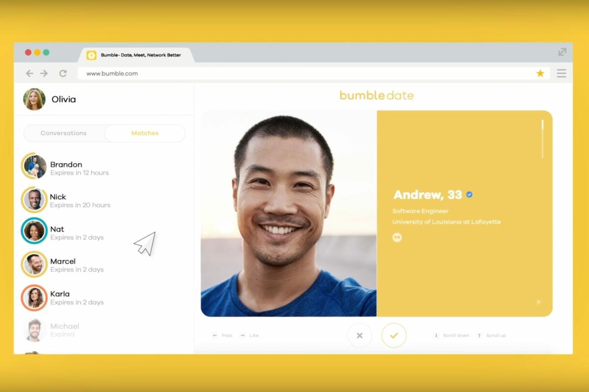 Bumble web Profile