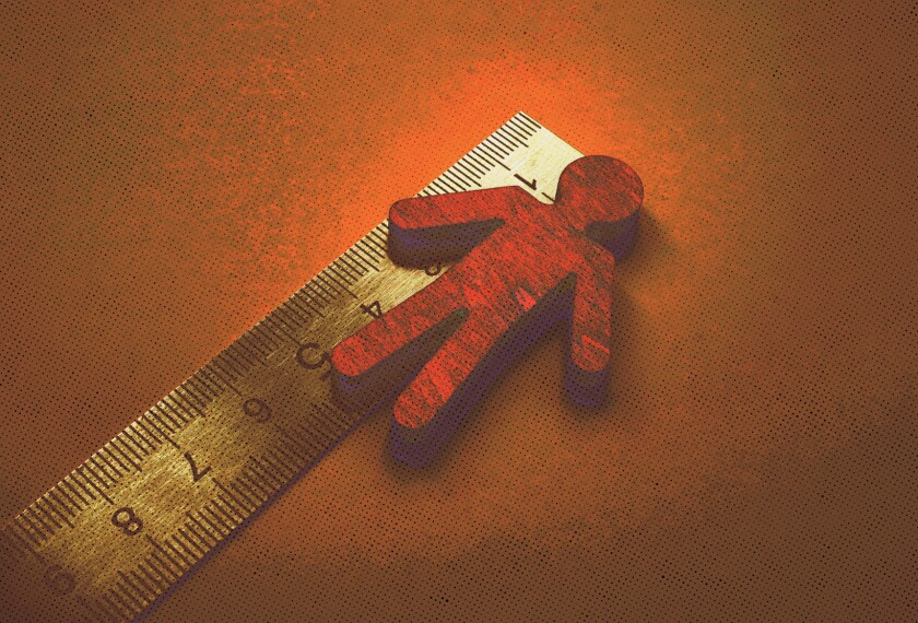 conceptual illustration of a ruler measuring a figure