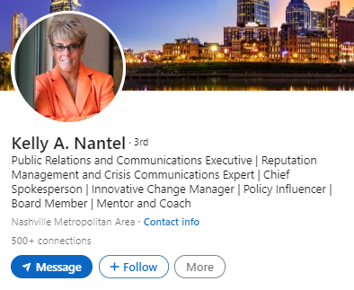 LinkedIn profile showcasing communication skills