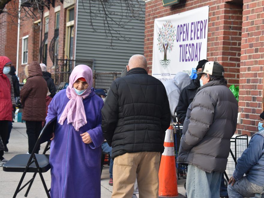 Tuesday food distribution at the East Boston Community Soup Kitchen, March 15, 2022 (photo credit: Brandon Hill).