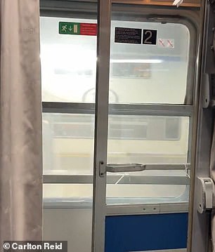 The window in Carlton's couchette cabin