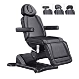 Beauty Full Electrical 4 Motor Podiatry Chair Facial Massage Dental Aesthetic Reclining Chair All Purpose Bed - PAVO - Black