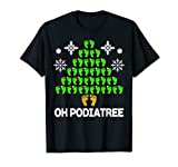 Funny Podiatry Christmas Tree Foot Podiatrist Idea T-Shirt