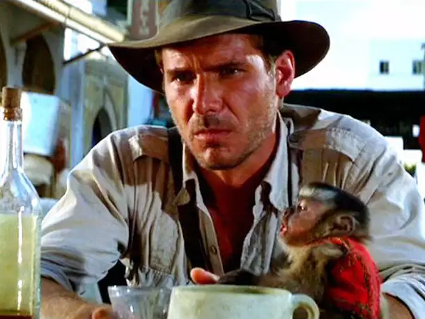 Raiders of the Lost Ark, Harrison Ford | Key Role: The perfidious monkey spy in Raiders of the Lost Ark (1981). Oscar-worthy Moment: The primate offers a convincing Nazi salute. And it dies