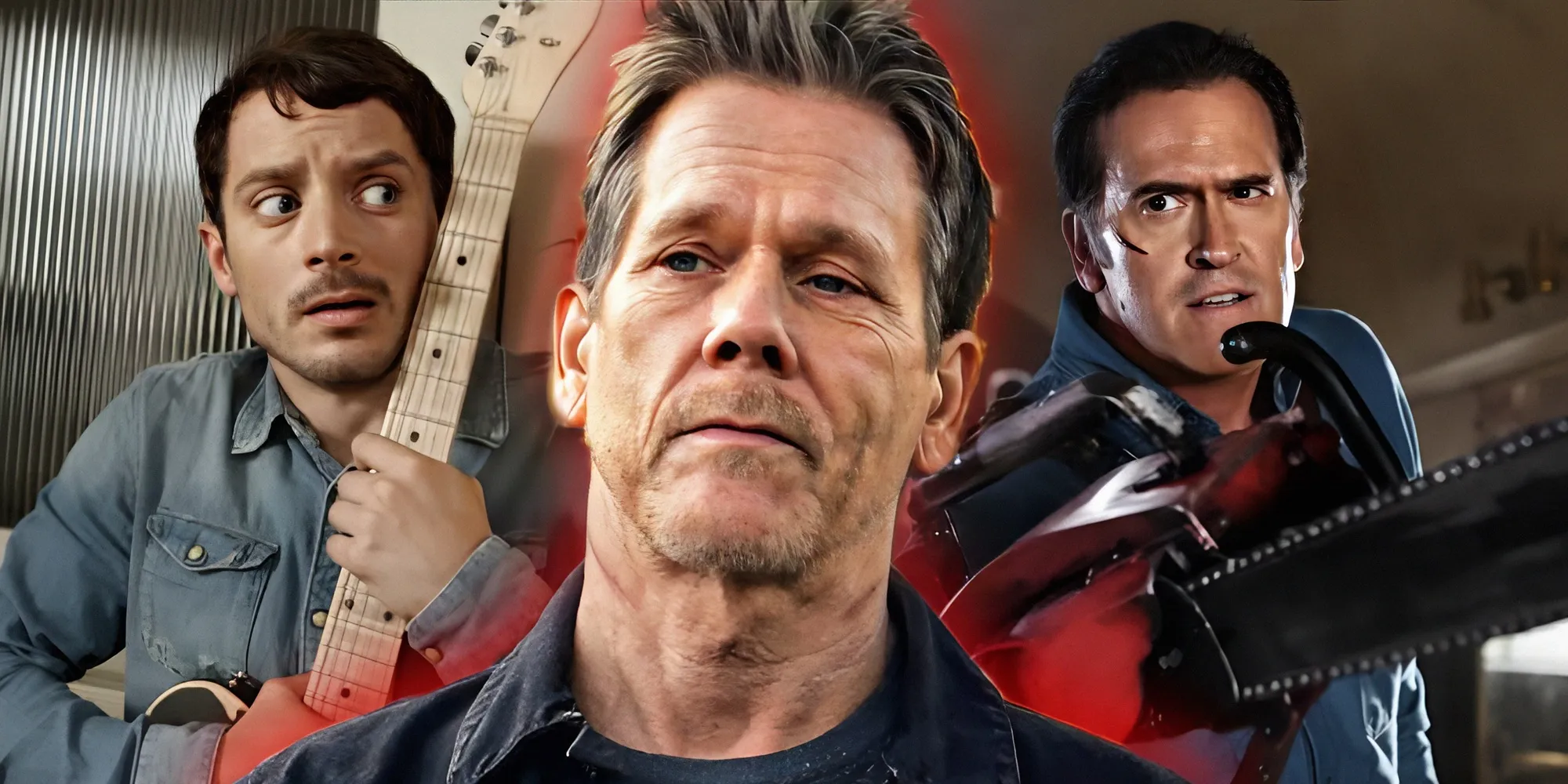 Elijah Wood in Dirk Gently, Kevin Bacon in The Bondsman, and Bruce Campbell in Ash vs Evil Dead