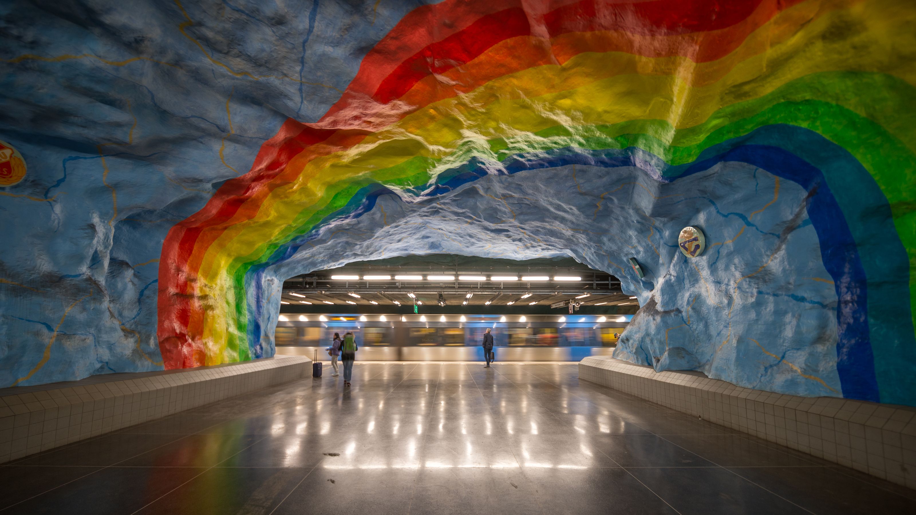 Stadion station, Stockholm metro. Image is CC BY 2.0: https://www.flickr.com/photos/62405357@N03/34578408935