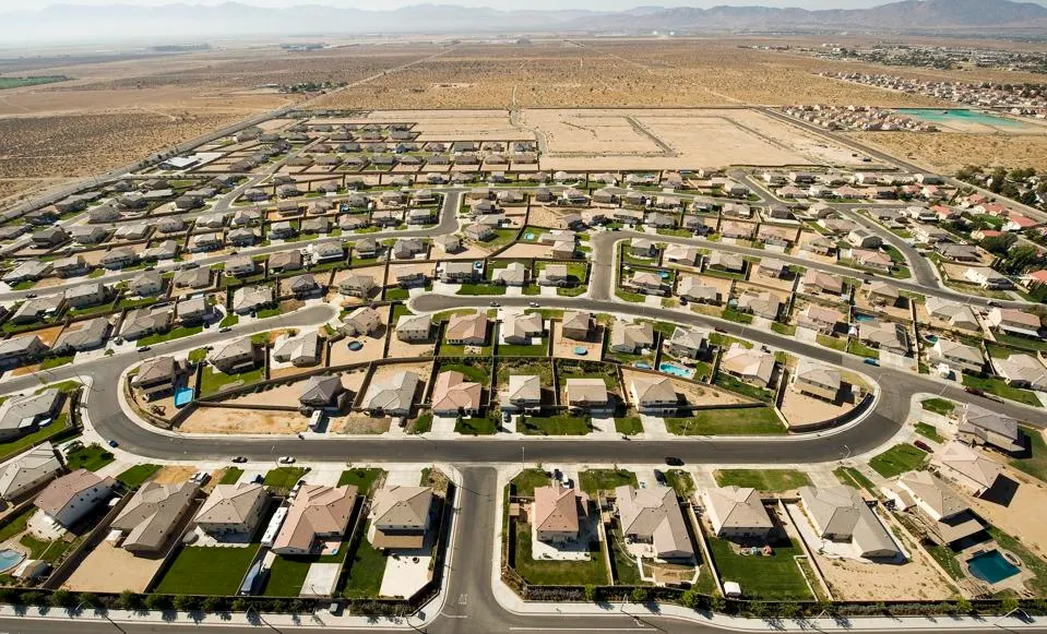 Planned Desert Community In lancaster California, USA