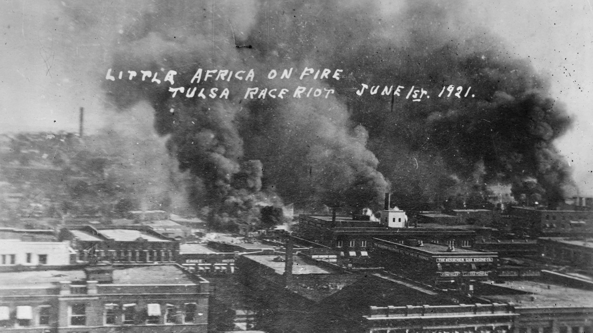 Photo courtesy of the Library of Congress, American Red Cross national Photograph Collection. Tulsa's Greenwood neighborhood is referred to here as 'Little Africa'