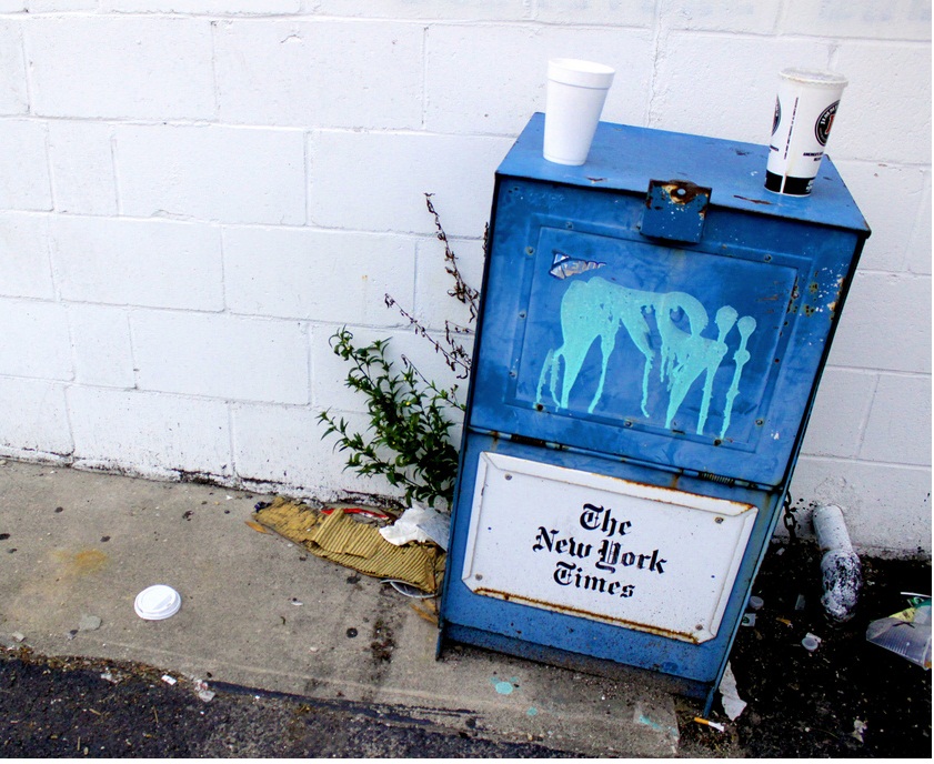 NYT newspaper stand