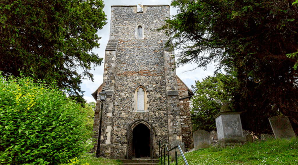 canterbury england kent uk st. martin's church oldest church english speaking world graveyard cemetery old ancient rome roman still functioning old stonework 400 AD