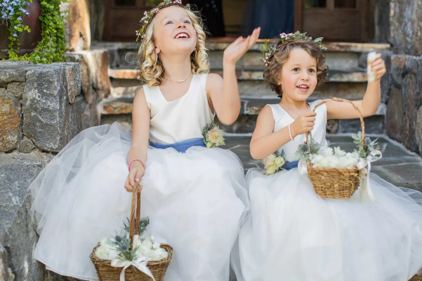 flower-girls-with-baskets-and-flower-crowns-white-dresses-with-blue-sashes
