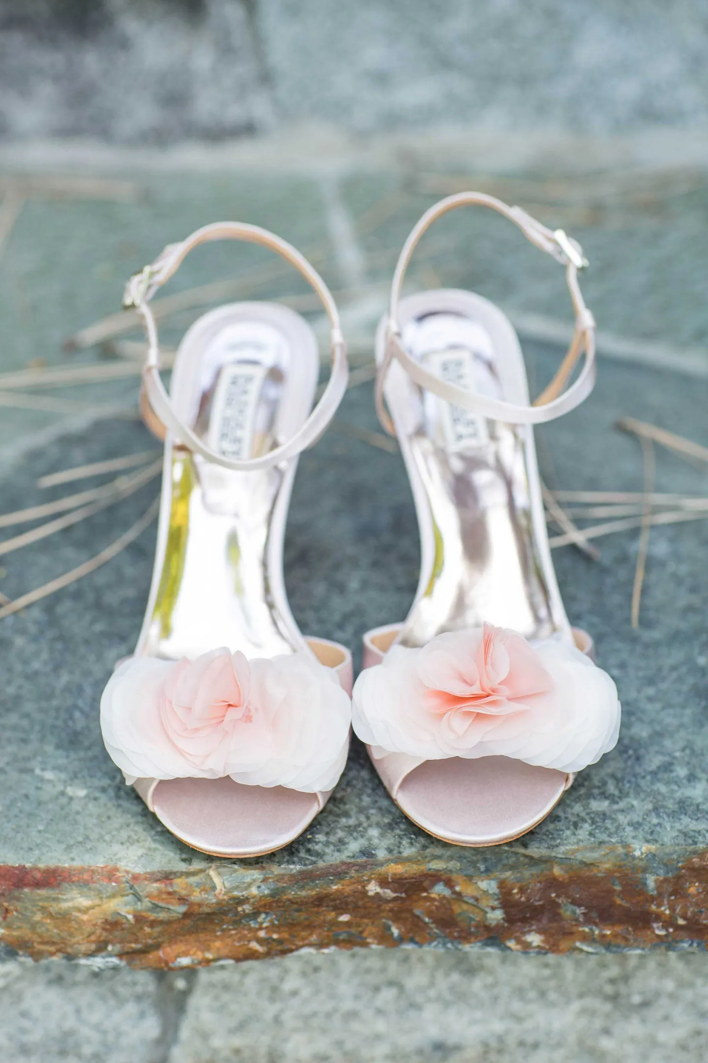 pink-bridal-heels-low-badgley-mischka-metallic-soles-straps-strappy