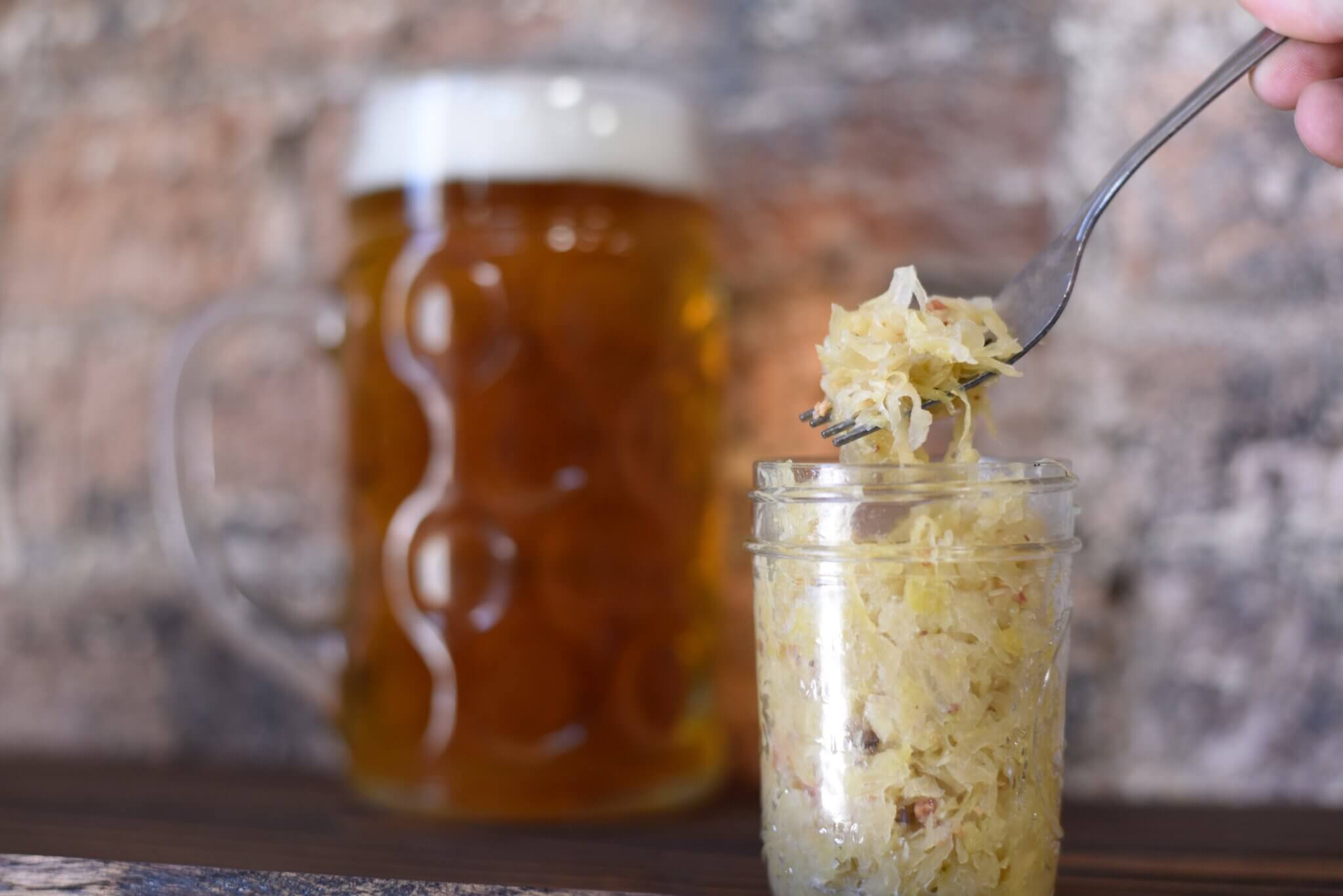 simple sauerkraut in jar german food recipe easy meal fermenting ferment germany culture food
