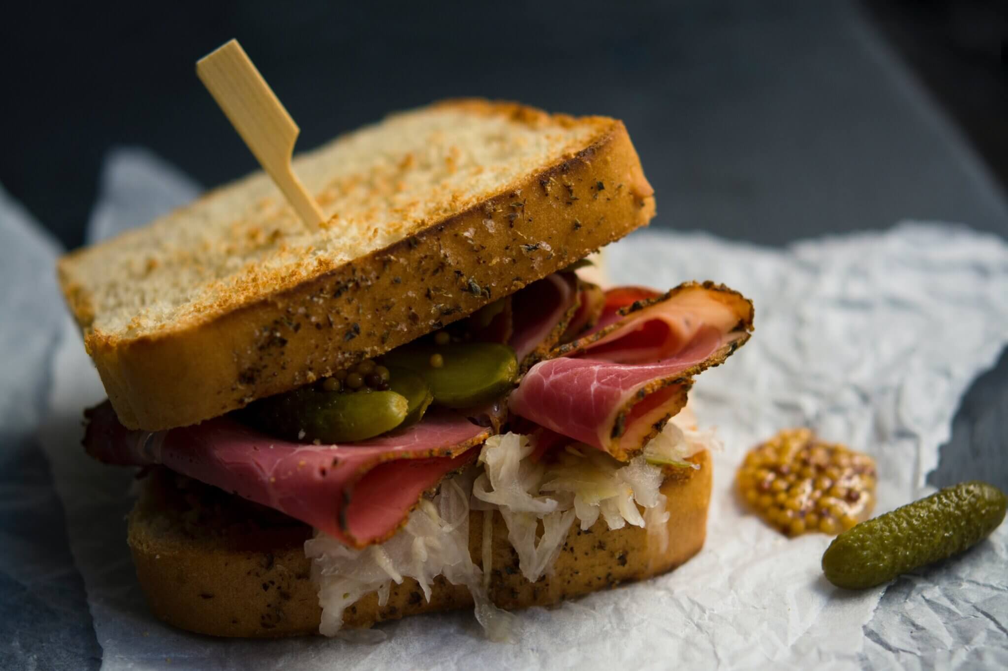simple sauerkraut sandwich german culture food recipe ham bread pickles germany traditional lunch