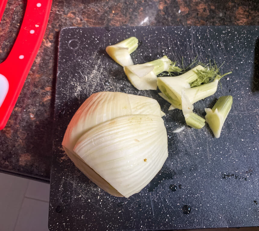 bruschetta recipe italian food fennel bu;b stalk leaves separated