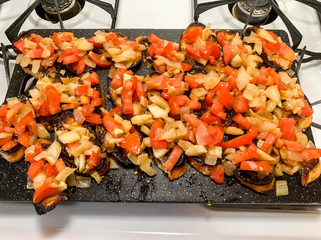 bruschetta recipe italian food crostinis tomatoes fennel onion garlic appetizer