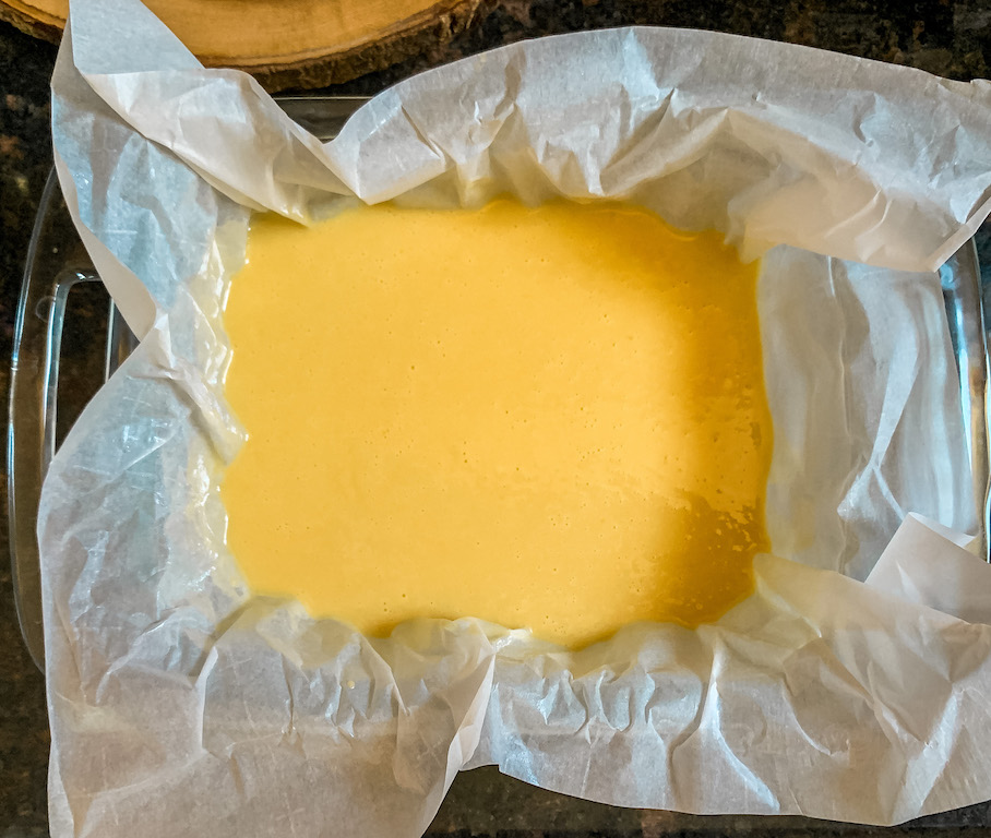 australian lamington recipe egg mixture baking pan parchment baking paper tin