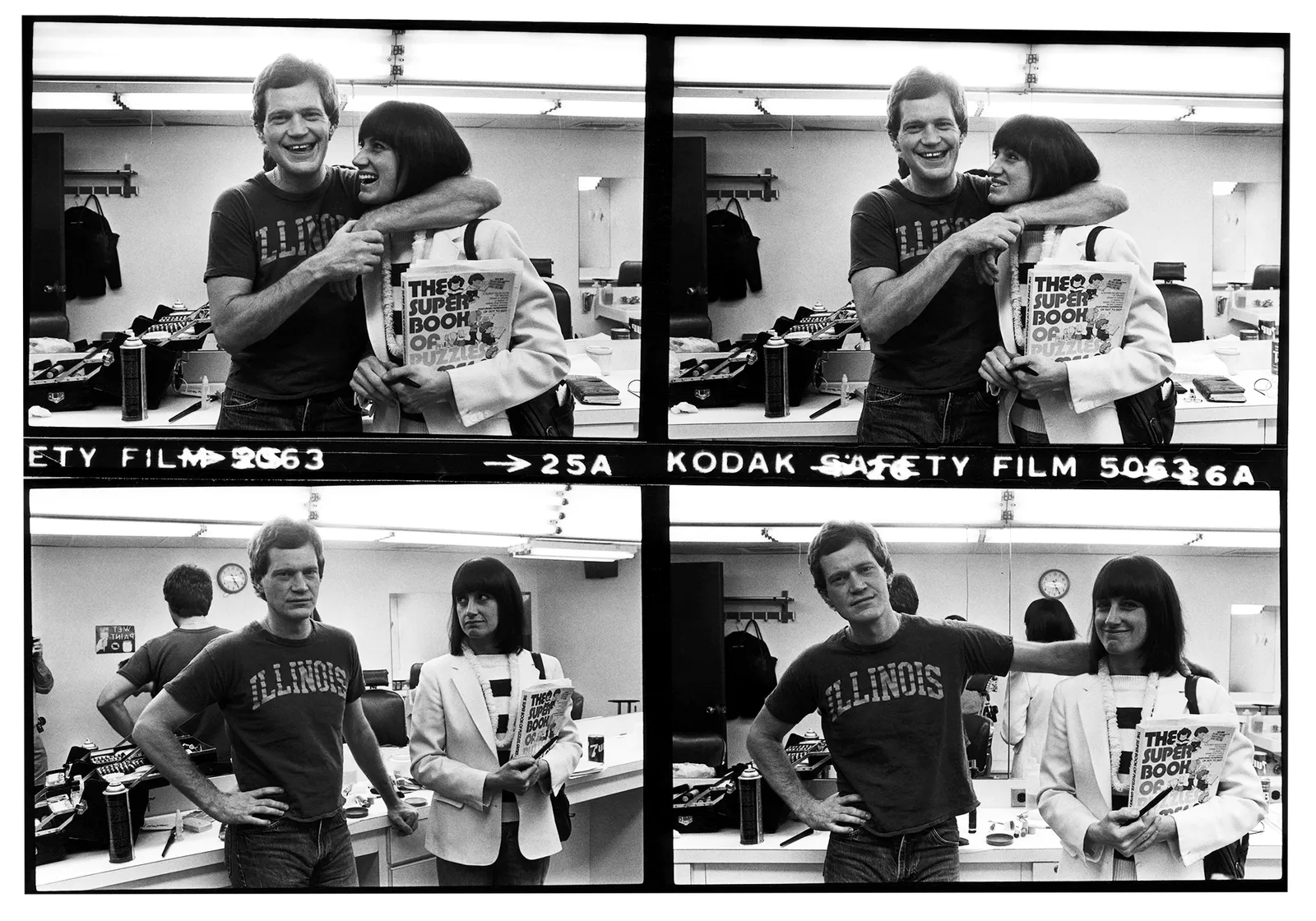 David Letterman and Merrill Markoe in a dressing room