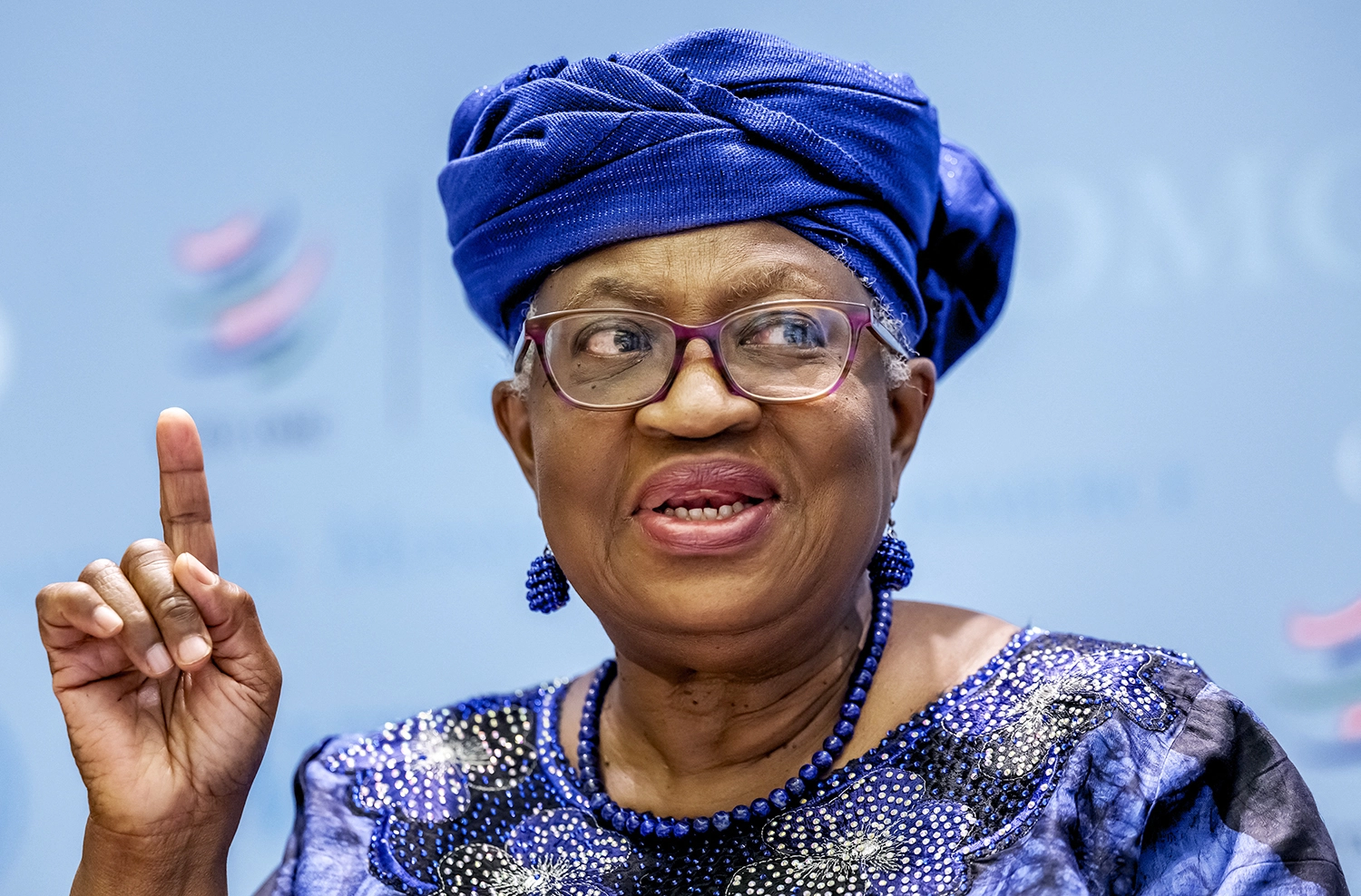 World Trade Organization director general speaking in Geneva, Switzerland, on April 16, 2025.