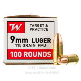 Image of Winchester 9mm Ammo - 1000 Rounds of 115 Grain FMJ Ammunition