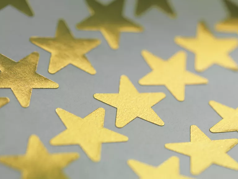 Gold star stickers