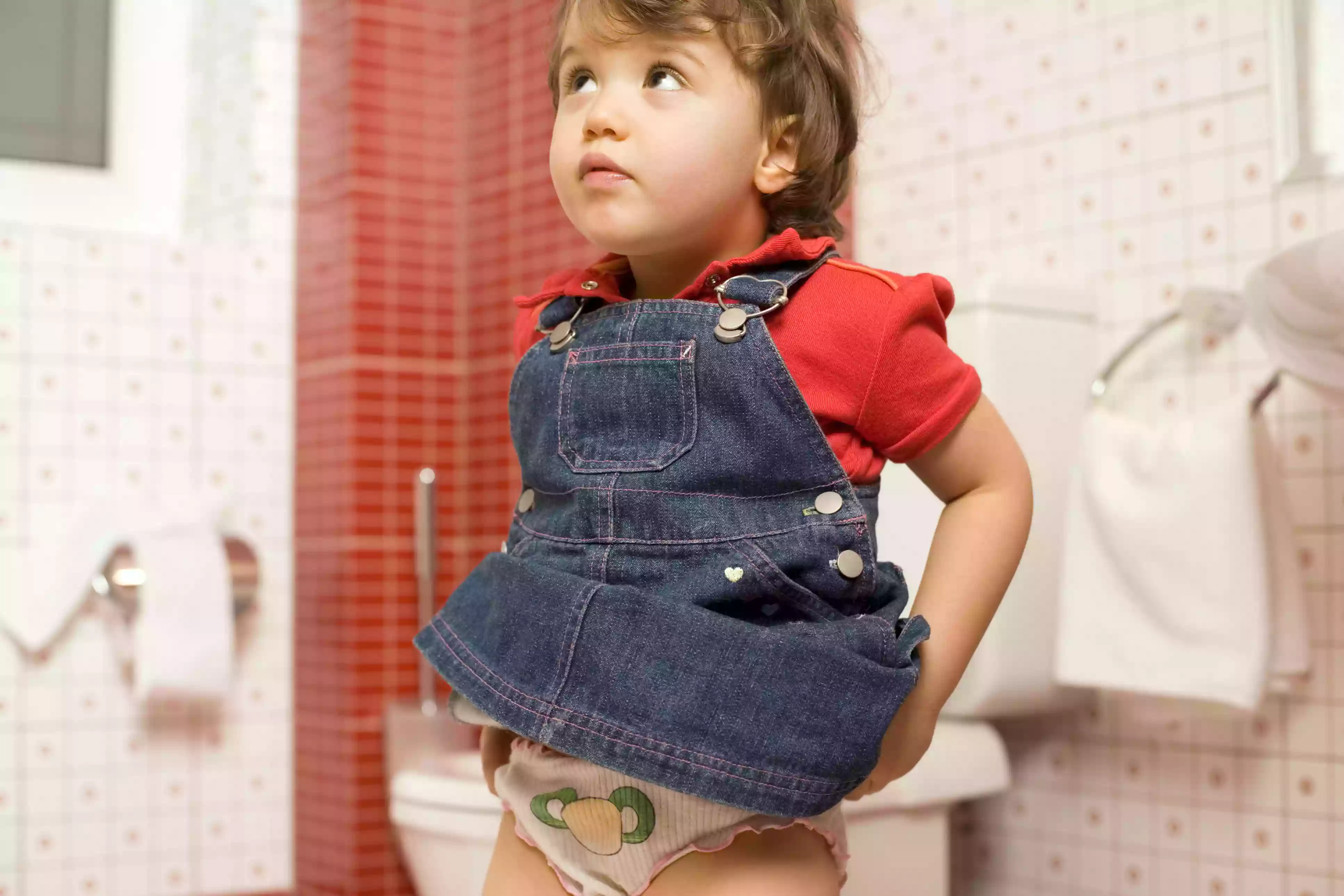 Toddler in the bathroom