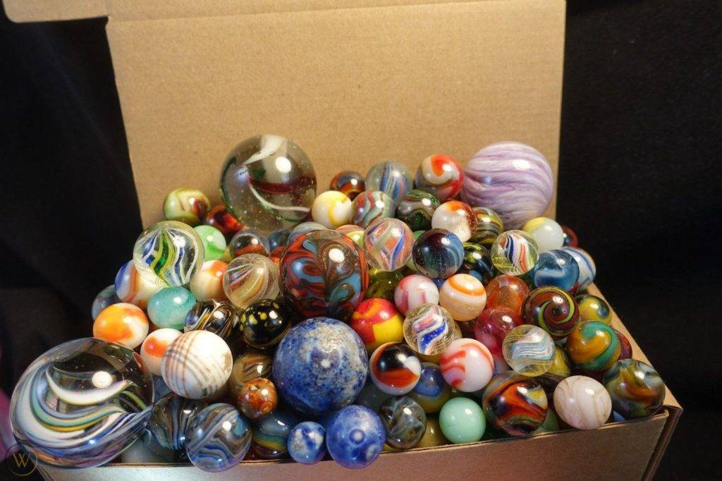 275 marbles antique vintage handmade 1 42e398cec34b6bfe4eeeeb9bbb4dcab6