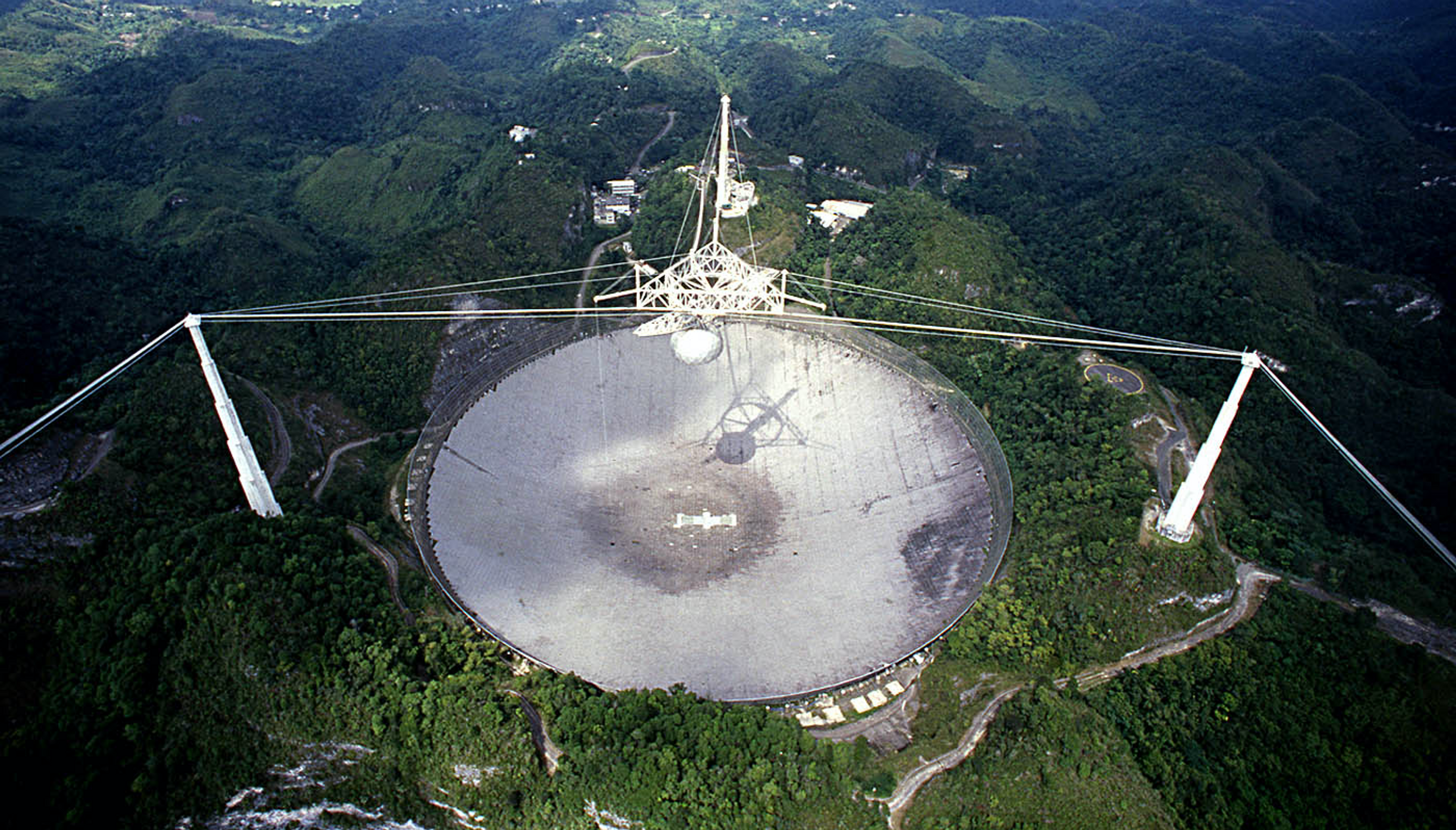 The 1,000-foot Arecibo antenna in Puerto Rico