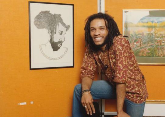 Shakka Dedi at the Third World Art Exhibition in 1981. Picture: LSE <i>(Image: Archant)</i>
