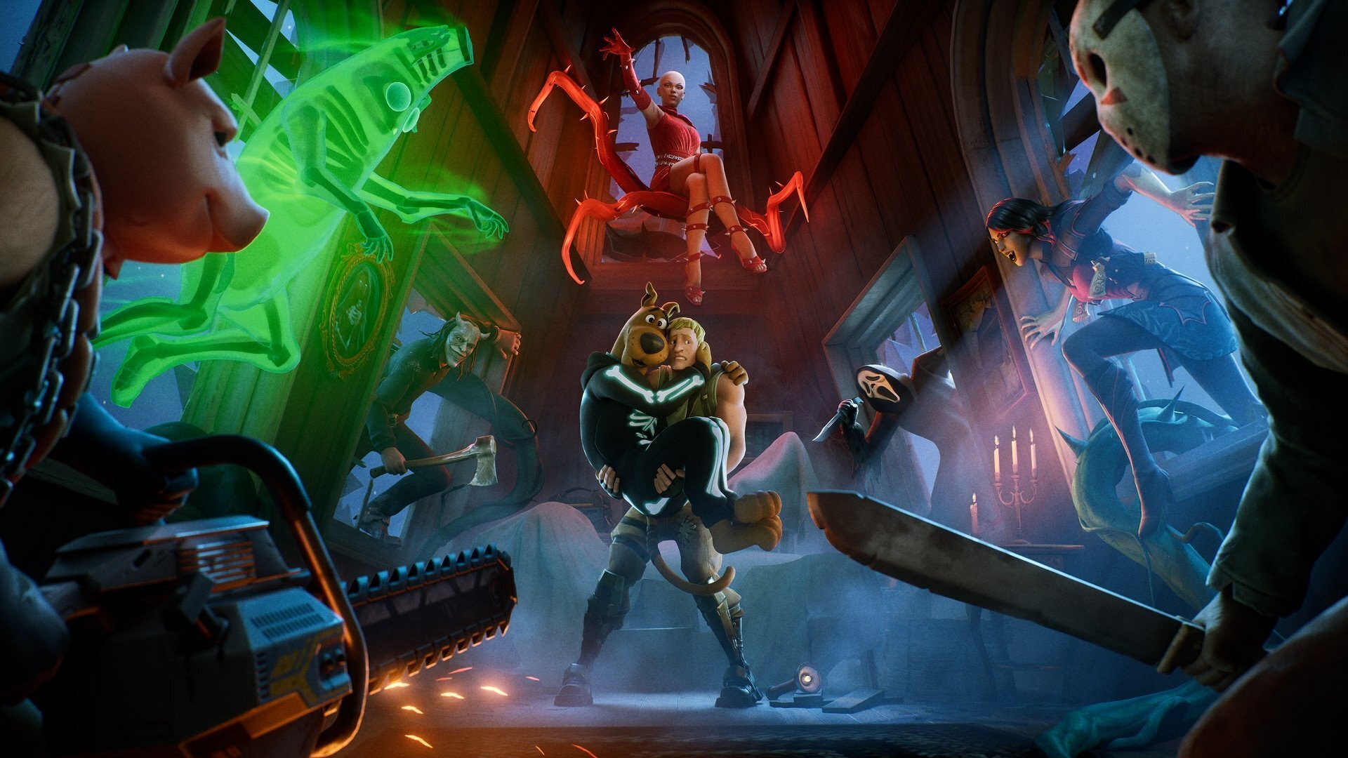 A promotional image from Fortnite's Scooby-Doo-filled Fortnitemares event.