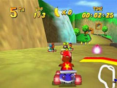 Diddy Kong Racing -- it's just like Mario Kart, but with specular highlighting! Wow!