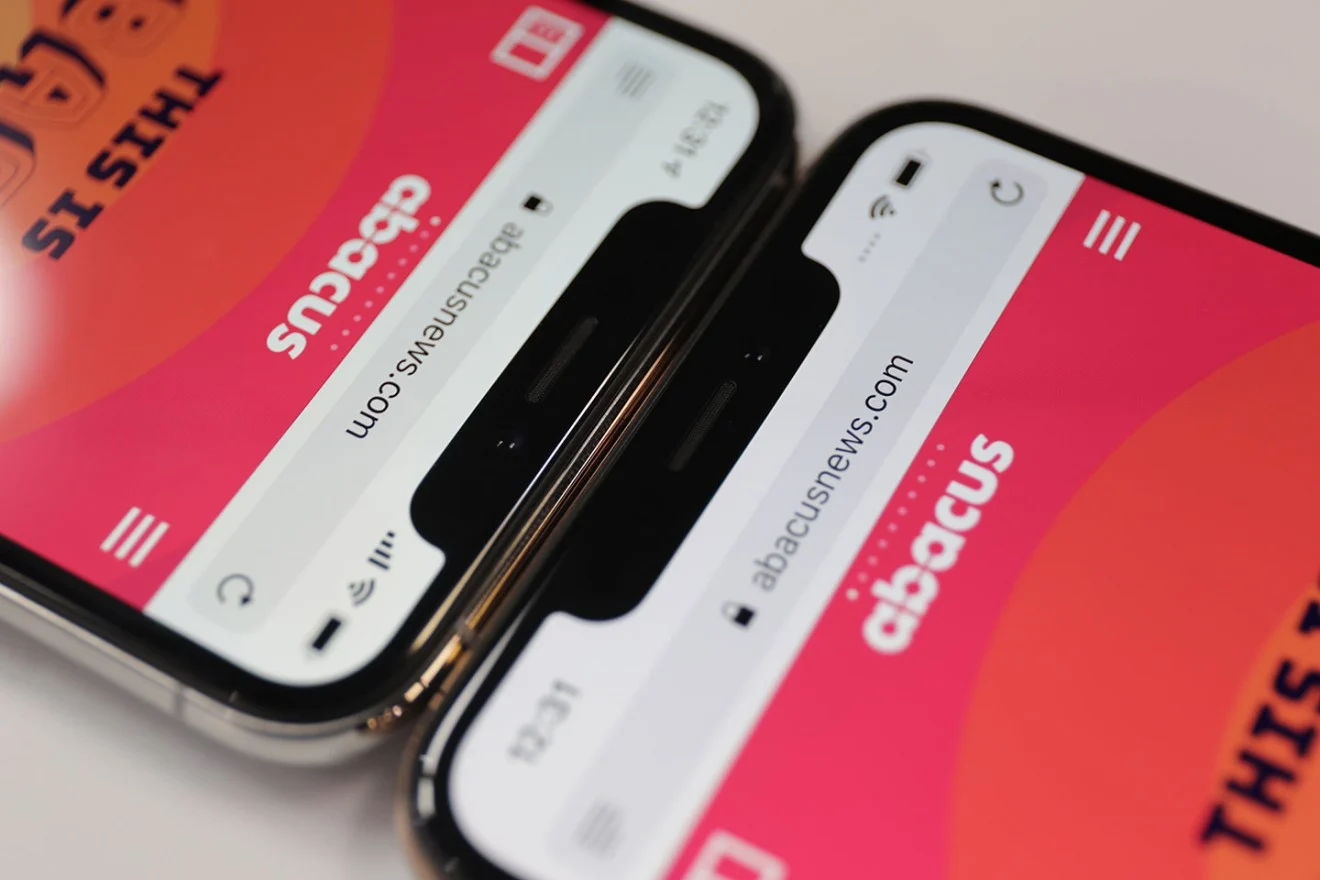 The notch is the same physical size on both phones, so there's more space on the sides of the XS Max screen. It's interesting, but hardly useful.