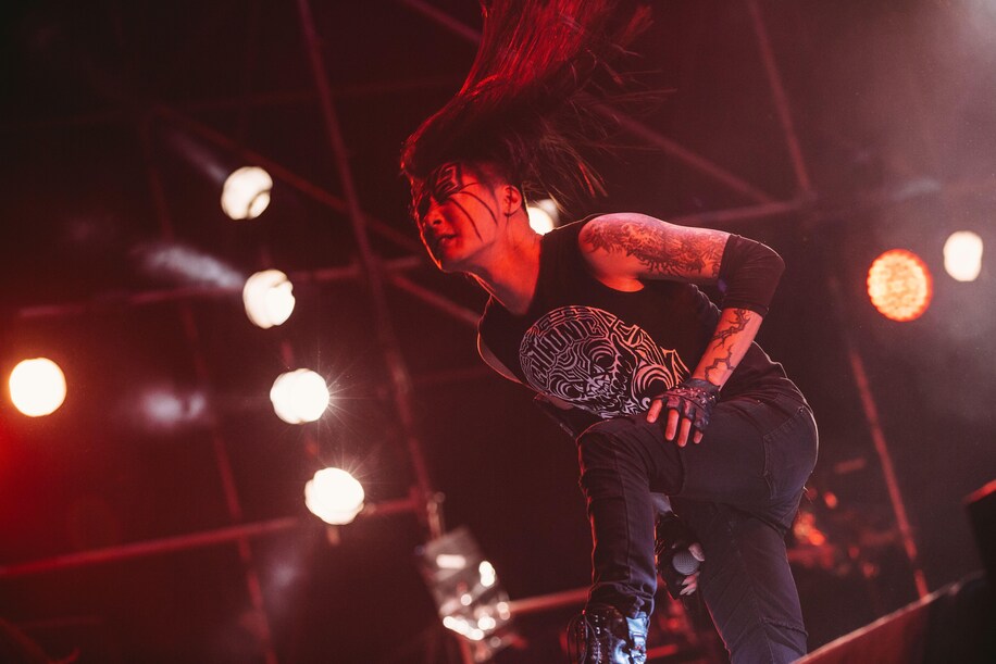 Freddy Lim performs with his heavy metal band Chthonic in Taiwan. Lim is also a lawmaker for the New Power Party and a rising star in Taiwanese politics.