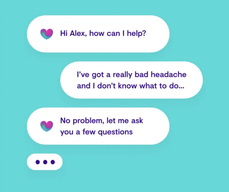 An image showing how Babylon Health's symptom checker chatbot works
